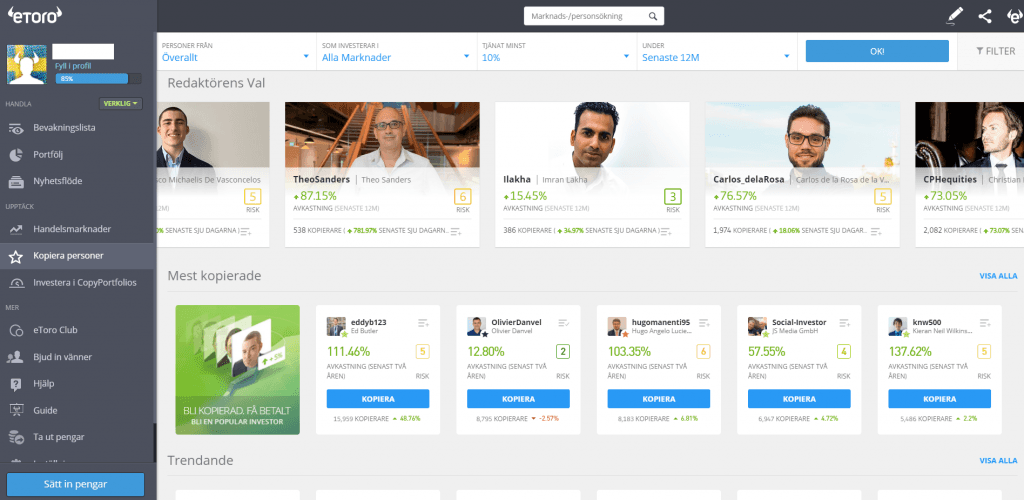eToro copy trader eToro copy trader